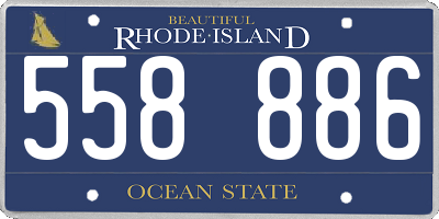 RI license plate 558886