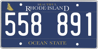 RI license plate 558891
