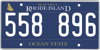 RI license plate 558896