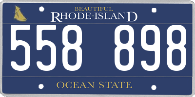 RI license plate 558898