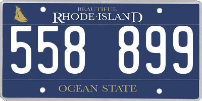 RI license plate 558899