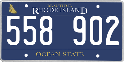 RI license plate 558902