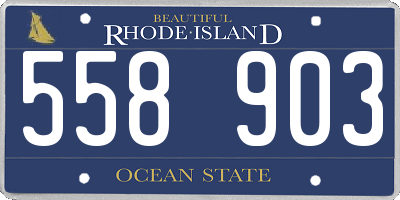 RI license plate 558903