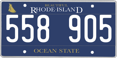 RI license plate 558905