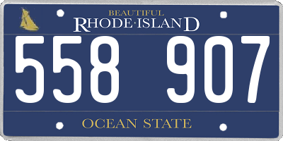 RI license plate 558907