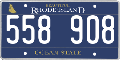 RI license plate 558908