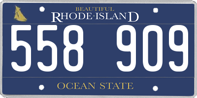 RI license plate 558909