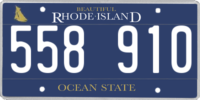 RI license plate 558910