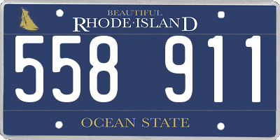 RI license plate 558911