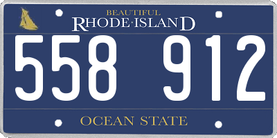 RI license plate 558912