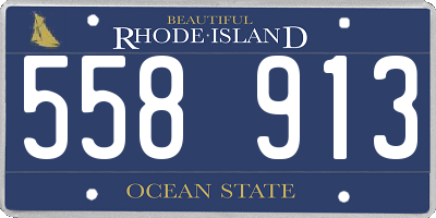 RI license plate 558913