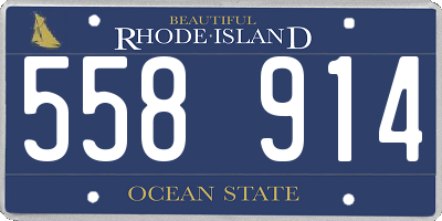 RI license plate 558914