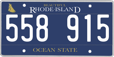 RI license plate 558915