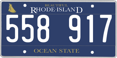 RI license plate 558917