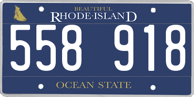 RI license plate 558918