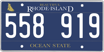 RI license plate 558919
