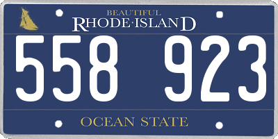 RI license plate 558923