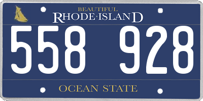 RI license plate 558928