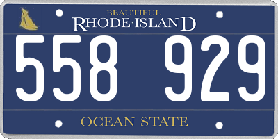 RI license plate 558929