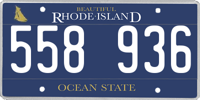 RI license plate 558936