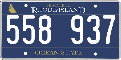 RI license plate 558937