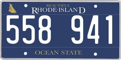 RI license plate 558941