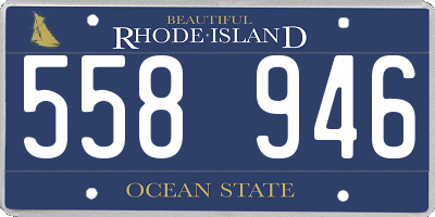 RI license plate 558946