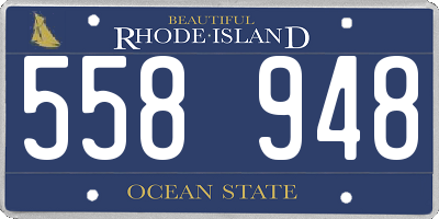 RI license plate 558948