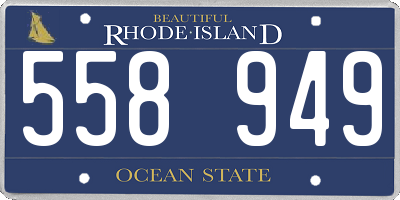 RI license plate 558949
