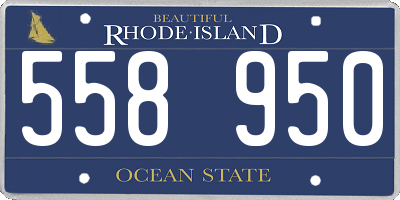 RI license plate 558950