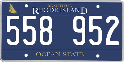 RI license plate 558952