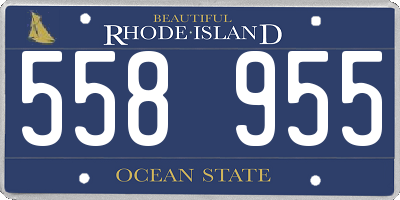 RI license plate 558955