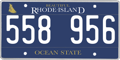 RI license plate 558956