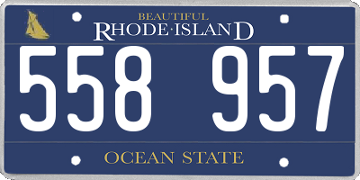 RI license plate 558957