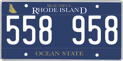 RI license plate 558958