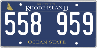 RI license plate 558959