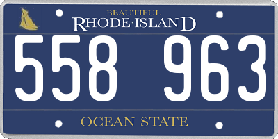RI license plate 558963