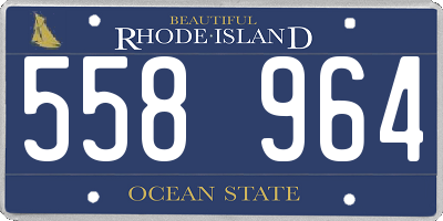 RI license plate 558964