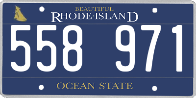 RI license plate 558971