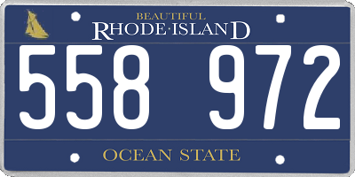 RI license plate 558972