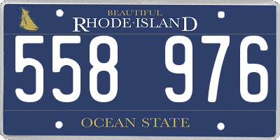 RI license plate 558976