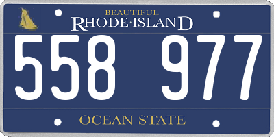 RI license plate 558977