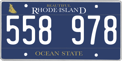RI license plate 558978