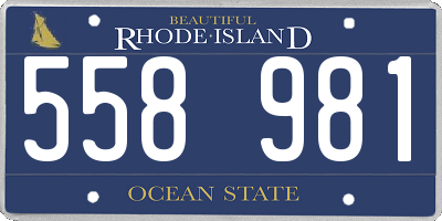 RI license plate 558981