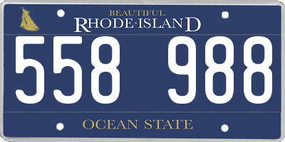 RI license plate 558988
