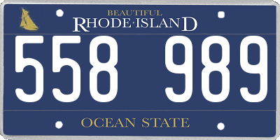 RI license plate 558989