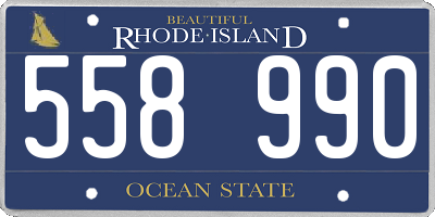 RI license plate 558990