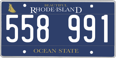 RI license plate 558991