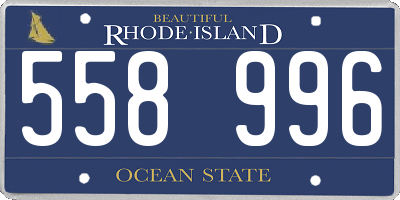 RI license plate 558996