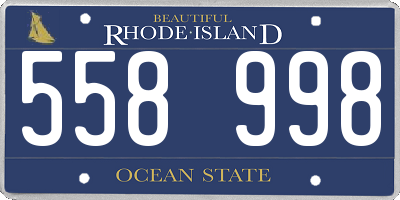 RI license plate 558998